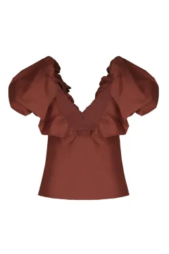 Hot Vientos Salvajes Top In Chocolate Tops