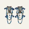 Hot Welcome To The Jungle Earrings In Indigo Jewelry