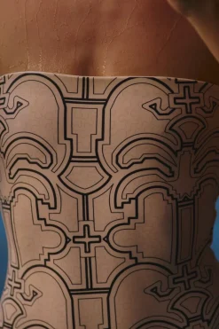 Online Western Edge Onepiece In Ecru Swimwear