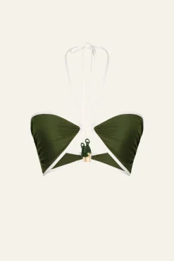 Hot Yacumama Bikini Top In Military Swimwear