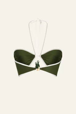 Hot Yacumama Bikini Top In Military Swimwear